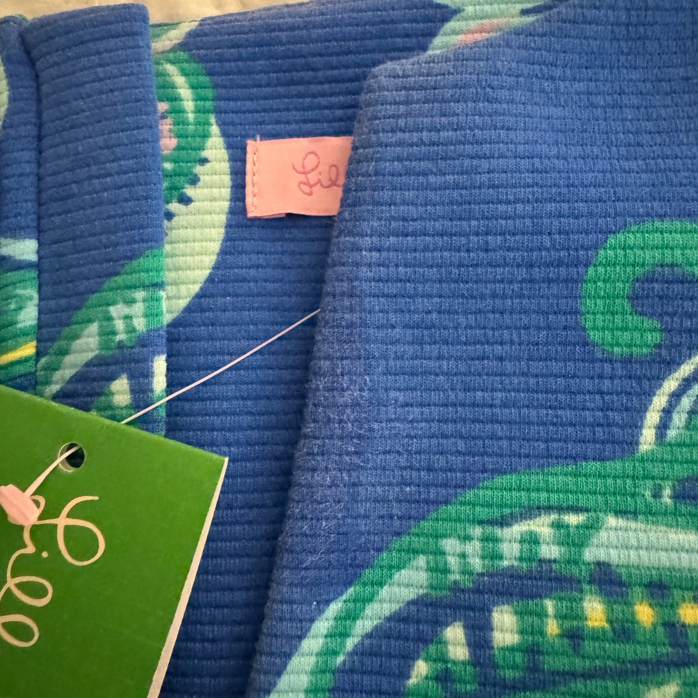 Lilly Pulitzer Layton Blue Crush Shift Dress, She Got Sole Size XL, NWT - Picture 11 of 12